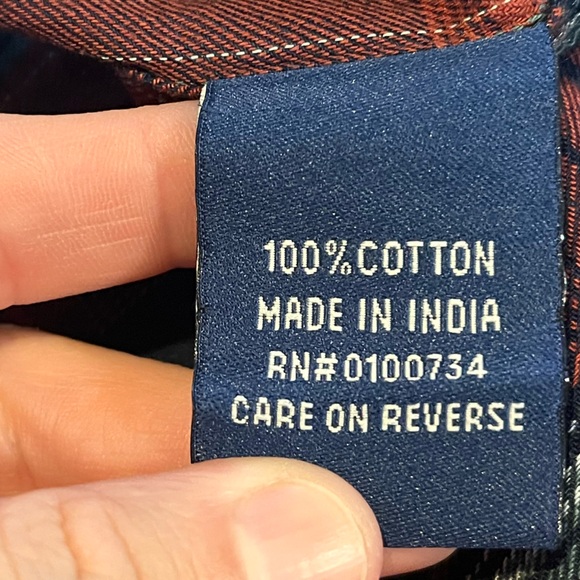 Falcon Bay shirt men’s 3XLT plaid red blue button down cotton soft NWT christmas - Picture 10 of 12